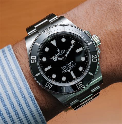 rolex submariner ceramic on wrist|Rolex Submariner no date 124060.